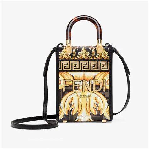 small fendi printed in bag|fendi mini shopper bag.